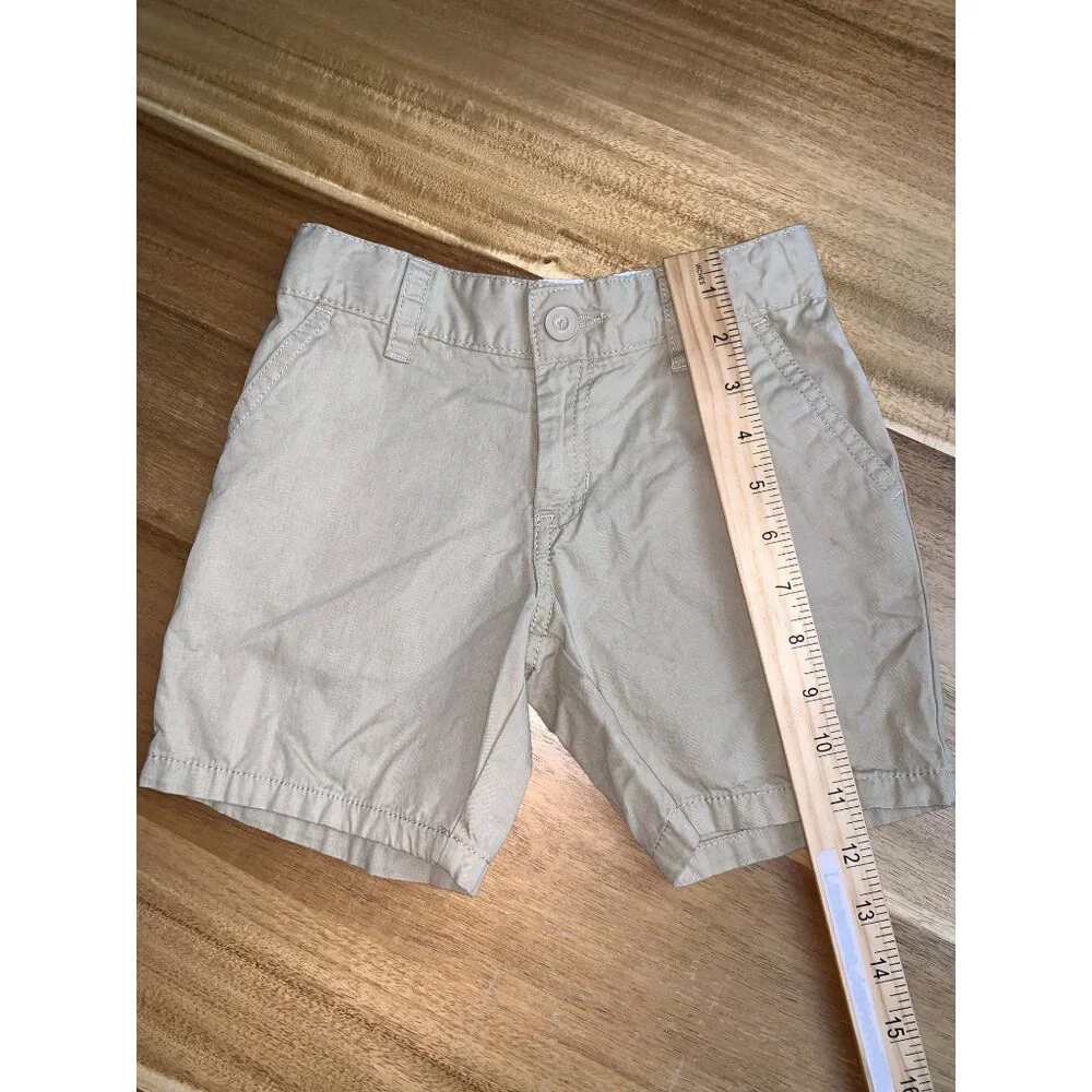 Cat & Jack Kids Boys Beige Chino Shorts With Pockets Cotton Size 5 - Picture 10 of 11